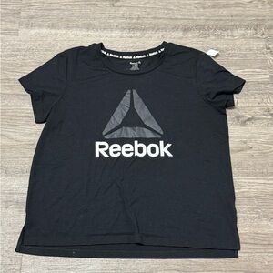 Reebok Black Tee with White Logo Trim